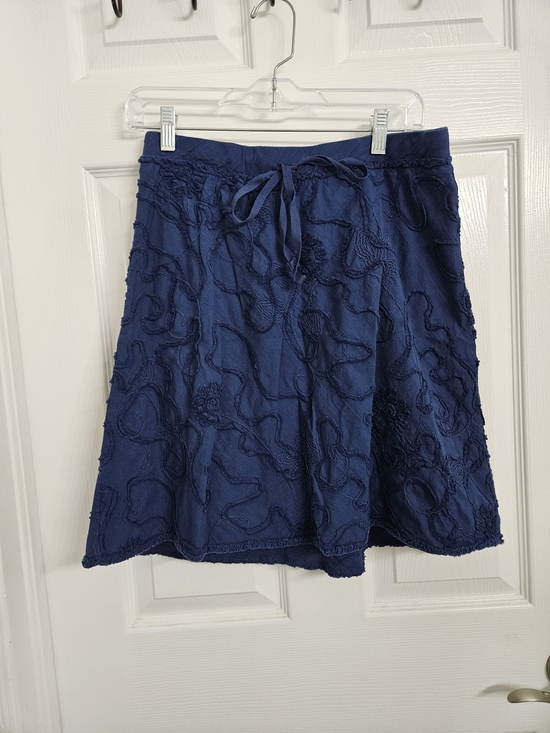Max Studio Dresses & Skirts - Max Studio Women's Navy Textured A-Line Skirt 100% Cotton Small